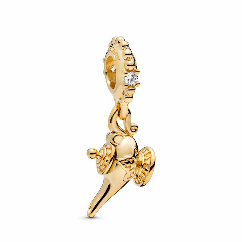 Pandora Disney Magic Lamp Dangle Charm Outlet NZ, 18ct Gold Plated (821476-UQN)